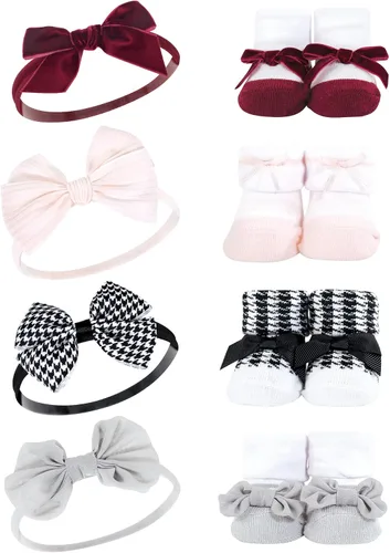 Vista 30 de Hudson Baby Conjunto de regalo de diadema y calcetines para niña Puntos rosados