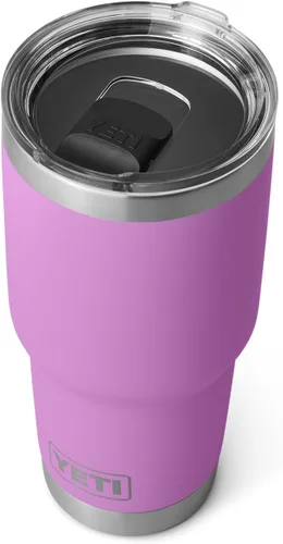 Vista 44 de YETI Rambler - Vaso de acero inoxidable con aislamiento al vacío de 20 onzas con tapa MagSlider Rosa (Power Pink)