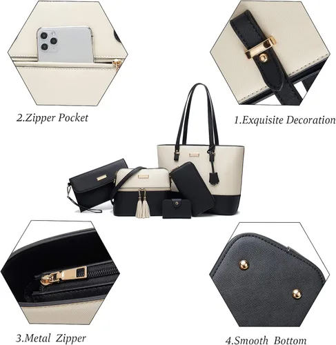 Vista 3 de AILLOSA - Carteras y bolsos de mano para mujer, bolsa de hombro