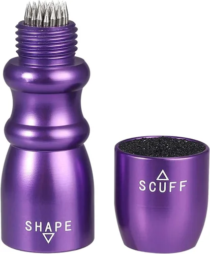 Vista 6 de 3 en 1 Billar Cue Tip Herramienta Billar Taco Accesorios Shaper/Scuffer/Aireador Púrpura