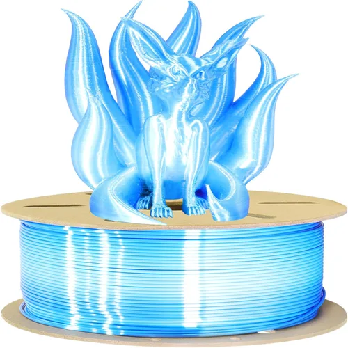 Vista 13 de Bblife - Filamento PLA multicolor de arcoíris, brillante, cambia rápidamente de color y tiene un efecto sedoso, material para impresión 3D, 2.2