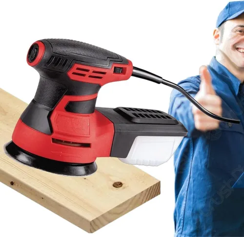 Vista 2 de Lijadora de palma eléctrica compatible con Bauer de 2.8 amperios, lijadora orbital aleatoria con cable de 5 pulgadas - órbita de 3/32 pulgadas