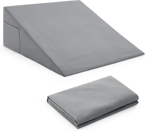 Vista 11 de Horbaunal Funda de Almohada de Cuña de Cama Azul con Diseño de Cremallera, Protector de Almohada de Cuña con Bolsillo Lateral para Almacenamiento