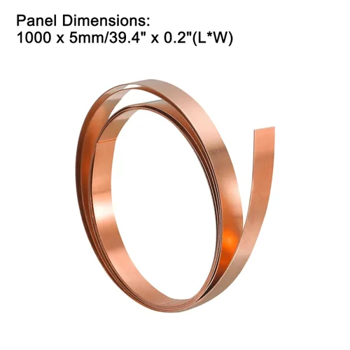 Vista 2 de uxcell Rollo de hoja de cobre, placa 3,280.8 ft m x 16.4 ft m x 1.6 ft m de la hoja del metal