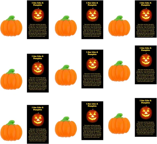 Vista 3 de Biblebanz 38 juegos de tarjetas de felicitación de bolsillo con diseño de calabaza con forma de calabaza con forma de calabaza alternativas