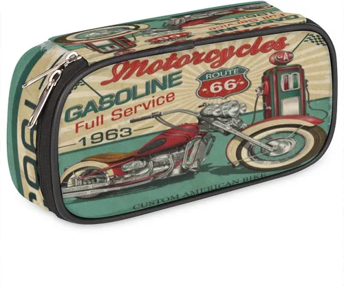 Vista 9 de Estuche de cuero blanco de béisbol 3D para lápices, organizador de papelería de gran capacidad, bolsa para lápices con agua y fuego para niños