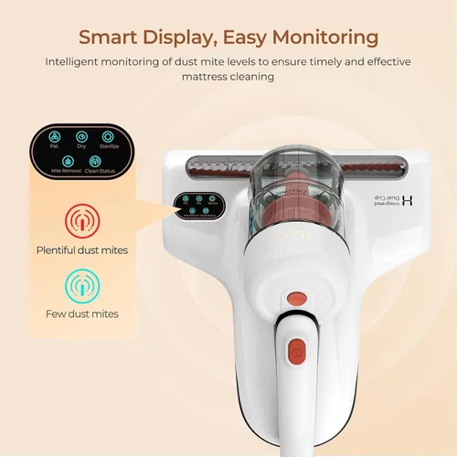 Vista 3 de JIGOO J200 Improve Sleep Mattress Vacuum Cleaner Uv Sanitizing, Deep Cleaning Bed Vacuum Non-Destructive Fabrics, 99.9% Effective Filtration for