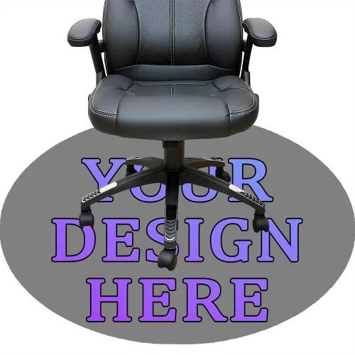 Vista 94 de Tapete redondo personalizado para silla de escritorio de oficina, diseño de tu propio logotipo de foto, texto, alfombrillas circulares