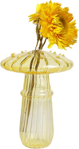 Vista 7 de 4 jarrones de vidrio con forma de hongo, macetas hidropónicas transparentes, plantas de flores para centro de mesa decorativo, decoración de mesa, 4