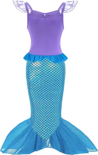 Vista 2 de GZ-LAOPAITOU Disfraz de princesa para niñas, disfraz de princesa para fiesta de cumpleaños, Halloween, cosplay
