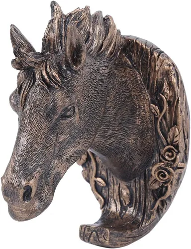 Vista 8 de Fydun Lindo caballo retro, con forma de animal para colgar en la pared, para abrigos, sombreros, ropa, cabra, baño, caprichoso, ganchos