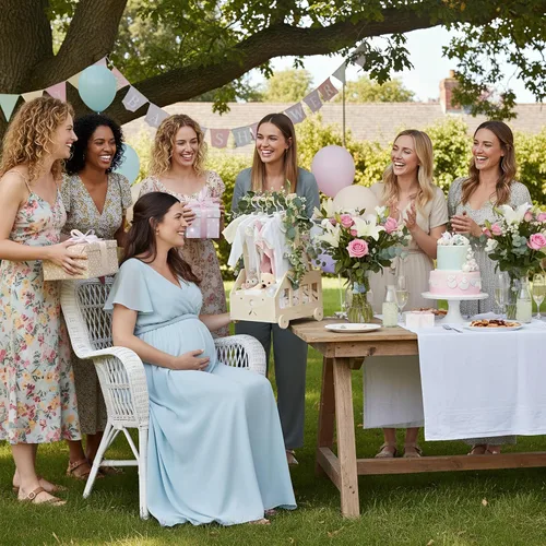 Vista 2 de Armario de madera para baby shower con ruedas empujables, cesta de baby shower personalizada, regalo de bienvenida para niños recién nacidos
