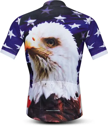 Vista 164 de Weimostar Hombre Ciclismo Jersey Manga Corta Bicicleta Ropa Multicolor Diamante