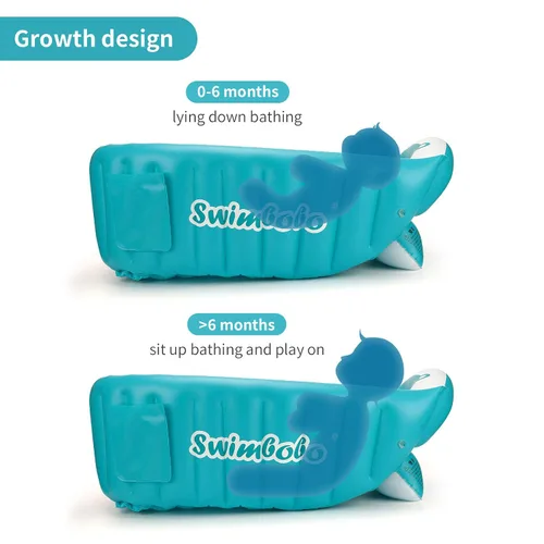 Vista 8 de Bañera inflable para bebés (azul)