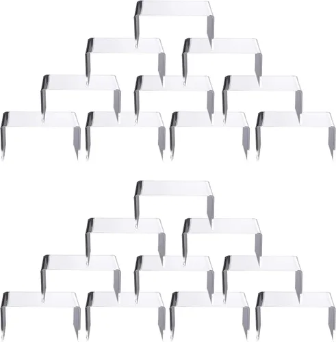 Vista 7 de Jusalpha Paquete de 12 elevadores de acrílico transparente para joyas, expositor de elevadores para figuras Funko POP, soportes transparentes