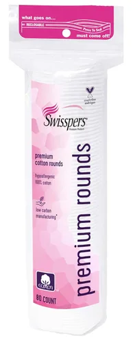 Vista 3 de Swisspers - Círculos premium de algodón hipoalergénico, 80 unidades, paquete de 6 (480 rondas en total)