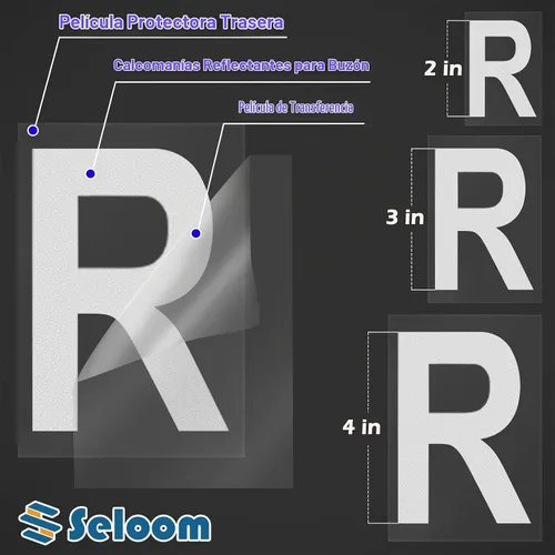 Vista 6 de Seloom 148 PCS Calcomanías de Números Reflectantes para Buzón de 2" para Exteriores, Calcomanías de Números y Letras Blancos, Números de Dirección