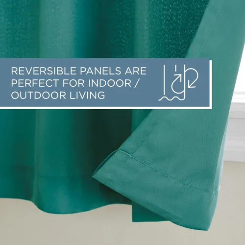 Vista 234 de TOWN & COUNTRY BASICS Cabana Cortinas Sólidas de Peso Pesado para Interiores y Exteriores, Opacidad de Filtrado de Luz con Parte Superior de Ojales