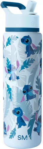 Vista 18 de Simple Modern Summit - Botella de agua con tapa con pajilla, vaso aislado de acero inoxidable a prueba de fugas de Disney de 30 onzas, regalos