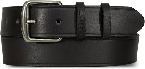 Vista 9 de Eddie Bauer Cinturones de cuero casuales para mujer con hebilla de metal duradera Barra central - Negro