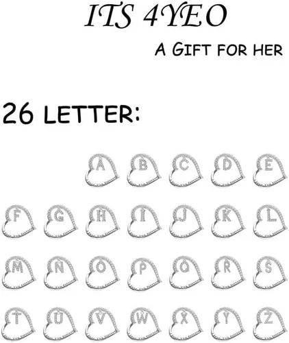 Vista 7 de ITS4YEO 925 Sterling Silver Infinity Heart Pendant Initial Necklaces Silver Necklace Zircon Pendant Necklaces for Women Jewelry Gift for Women Wife