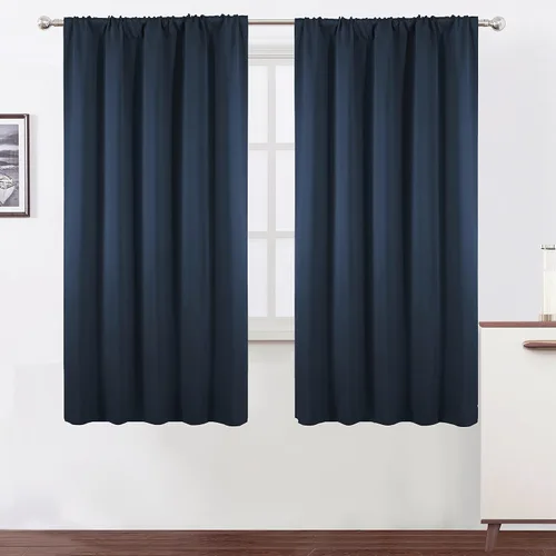 Vista 77 de LEMOMO Cortinas opacas de 42 x 54 pulgadas, juego de 2 paneles de cortinas con aislamiento térmico para oscurecer la habitación