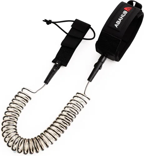 Vista 13 de Abahub Bobina SUP Correa,Correas de tablero de paleta en espiral de 10 pies negro (Black Lite)