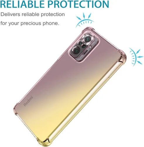 Vista 2 de Para Redmi Note 10 Pro (4G)/Redmi Note 10 Pro Max M2101K6G, lindo gradiente claro delgado a prueba de golpes suave flexible TPU trasero cubierta