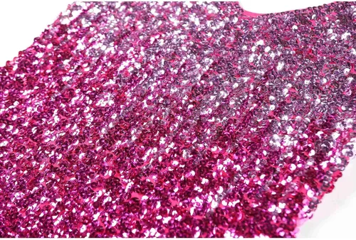 Vista 6 de MANER Vestido ajustado para mujer, degradado, de lentejuelas y purpurina, con cuello en V, sin mangas, para fiestas y el club