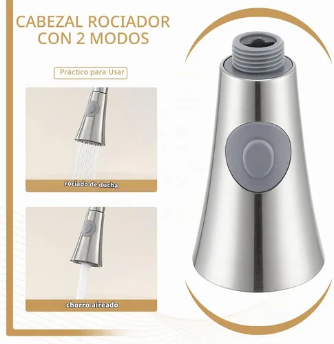 Vista 3 de Angle Simple Cabezal de grifo de cocina, reemplazo del rociador