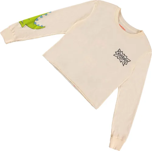 Vista 6 de Nickelodeon Rugrats Angelica and Reptar - Camiseta de manga larga con estampado de manga larga
