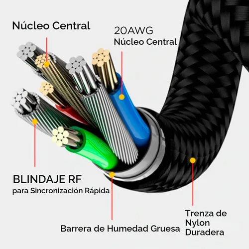 Vista 4 de Statik Cable de carga magnético 360, cargador tipo C 3 en 1, cable USB C a USB C, puntas micro USB e iProduct, adaptador USB A, cable de carga