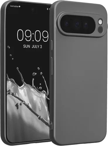 Vista 141 de kwmobile Funda compatible con Google Pixel 9 - Funda protectora delgada de TPU para teléfono - Acabado mate suave - Piedra antigua