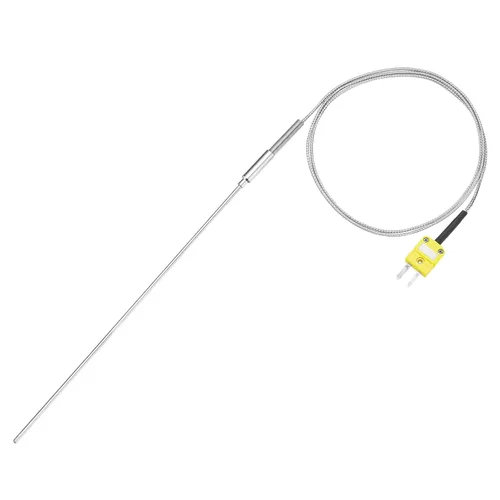 Vista 28 de MECCANIXITY Sonda de sensor de temperatura tipo K con termopar y enchufe, sonda de temperatura del medidor -50 a 1100°C (-58 a 2012°F), acero