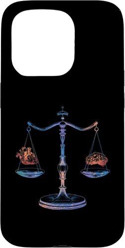 Vista 14 de Funda para iPhone 16 con corazón y cerebro