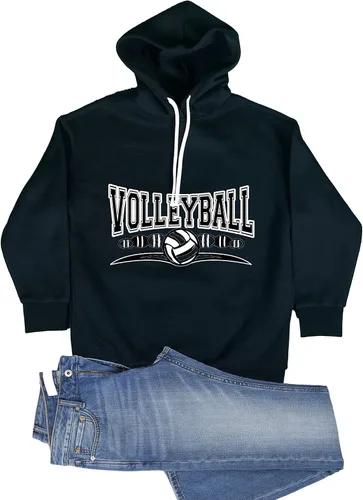 Vista 16 de Go All Out Sudadera con capucha para hombre y mujer con diseño fresco de voleibol