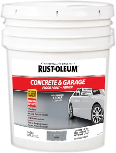 Vista 37 de Rust-Oleum 225359-2PK - Pintura e imprimación para pisos de concreto y garaje, galón, gris armadura satinada, paquete de 2