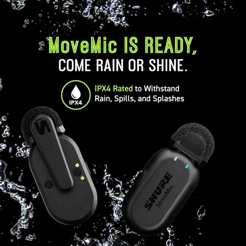 Vista 5 de Shure Receptor MoveMic - Receptor de cámara montable en zapata fría para micrófonos Lavalier MoveMic, compatible con la mayoría de cámaras DSLR