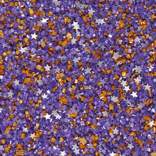 Vista 16 de Azúcar de Arena de Otoño, 120g - Chispas de azúcar comestibles naranjas, amarillas, rojas, blancas y marrones para decoraciones de horneado