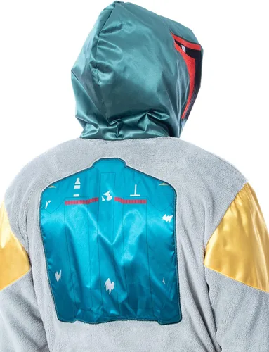 Vista 4 de INTIMO Star Wars Boba Fett Bounty Hunter - Bata de baño de forro polar para hombres y mujeres, Multi