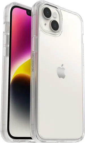 Vista 7 de OtterBox Symmetry Clear Series - Funda para iPhone 14 Plus (solamente), embalaje no minorista, color negro