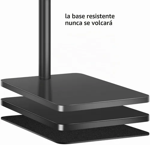 Vista 6 de Lucky Trip Soporte de suelo para tablet con base estable de doble resistencia que nunca se vuelca, altura ajustable, giratoria, soporte