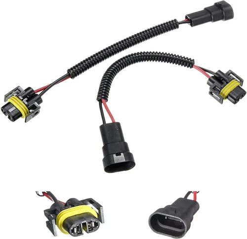 Vista 3 de x xotic tech H4 / 9003/HB2 - Adaptadores de arnés de cableado para faros delanteros, conector macho y hembra de cerámica de 14 AWG para bombilla