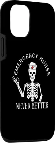 Vista 3 de iPhone 14 Funny ER Nurse ED Enfermera Sala de Emergencias Enfermera Halloween Regalos Caso