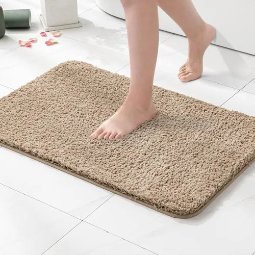 Vista 14 de MIULEE Alfombras de baño negras, suaves y pequeñas, absorbentes, antideslizantes, de secado rápido, esponjosas, para baño, bañera y duchas, lavables