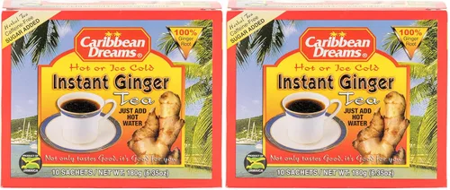 Vista 7 de Caribbean Dreams Té instantáneo de jengibre sin endulzar, 0.14 onzas, 14 sobres