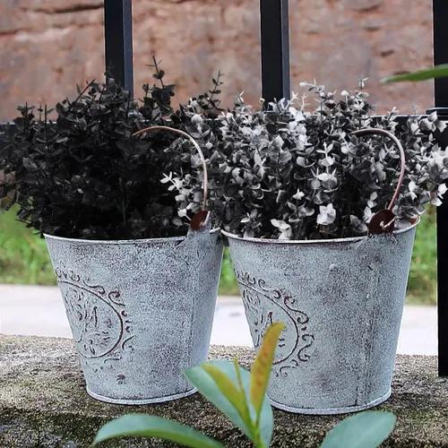 Vista 9 de RECUTMS - Flores artificiales, 12 plantas sintéticas para exteriores, resisten rayos ultravioleta, arbustos para interiores y exteriores, maceta