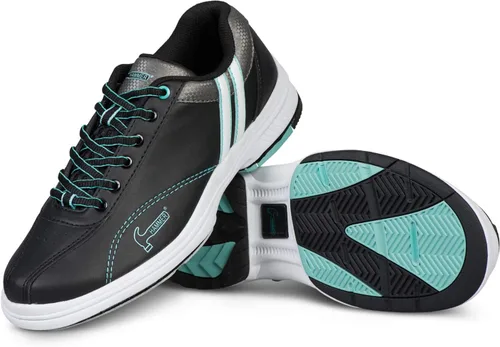 Vista 4 de KR Strikeforce Hammer Vixen - Zapatos de bolos para mujer color negro y menta
