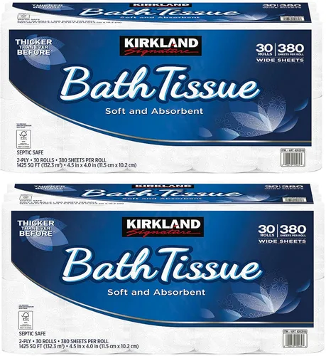 Vista 2 de Kirkland Signature - Papel de baño, 2 capas, blanco, 30 por envase