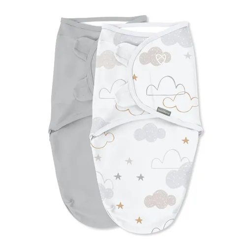 Vista 33 de SwaddleMe Manta original – Tamaño pequeño/mediano, 0-3 meses, paquete de 3 (corazones de bebé), fácil de usar, mantiene al bebé cómodo y seguro